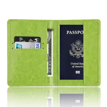 PU titular do passaporte de couro, portador do bilhete de high-end passaporte livro de negócios multi-cartão titular do passaporte
