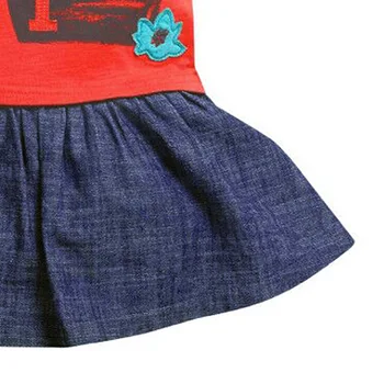 Pouco Maven 2021 Vestido de Verão Gato Vermelho Vestido Casual para o Bebê Meninas de Moda de Nova Conforto de Roupas para Crianças de Desgaste