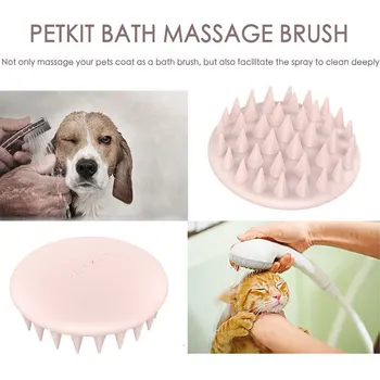 PETKIT Gato Massagem, Escova para Derramamento e a formação de Silicone Macio de Borracha Cerdas ferramenta da remoção do cabelo para gatos, cães de pequeno porte