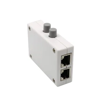 2 Porta AB Manual de Rede de Partilha de Caixa de opção 2em1/1In2 de Rede RJ45 Ethernet/Mini Fácil De Transportar, Pode Ser Colocado Na área de Trabalho