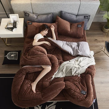 Magia de lã Inverno cobertor macio engrossar edredon sólido faixa mantas quentes RU família 150*200 cm casa, de cama a cama capa folha plana