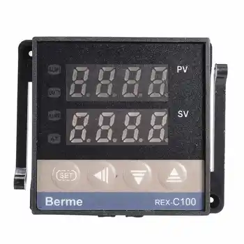 REX-C100 Digital Inteligente Controlador de Temperatura Kit Alarme 110-240V 0-1300 Grau Digital PID Com K Tipo de Sonda