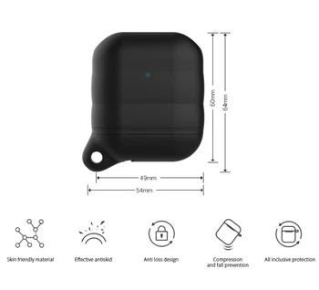 Em Silicone Macio Casos Para A Apple Airpods1/2 Fones De Ouvido Sem Fio Bluetooth Wireless Protection Caso De Fone De Ouvido Fone De Carregamento Caixa De Saco