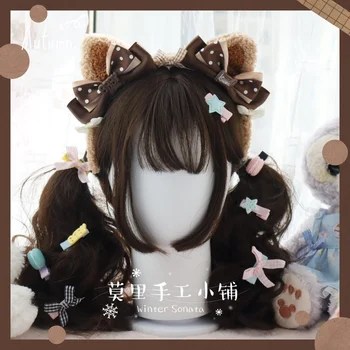 Alta qualidade de lolita de Gato Orelha de Harajuku cos cabeça kc Bonito Cocar Doce Dark Gothic lolita Acessórios de Cabelo