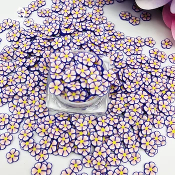 20g de 5mm Coração Pequena Flor Fatias De Lodo de Suprimentos de Unhas de Arte Polímero Claro Argila Acessórios DIY Lantejoulas Scrapbook Shakes