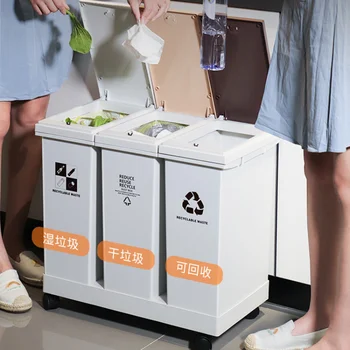 Criativo Luxo de Lixo Plástico Pode Banho Lixo Cozinha Grande caixote de Reciclagem Tacho De Basura Saco de Lixo Titular ED50TC