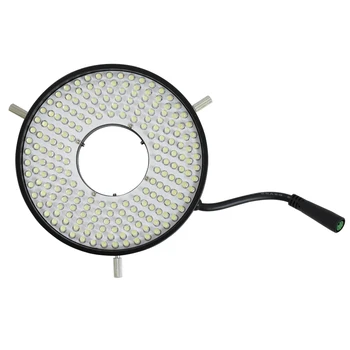 Quatro Rodas Independentes, Ajuste de Brilho 208 Contas Lâmpada LED Fonte de Luz Industrial Microscópio Anel Iluminador