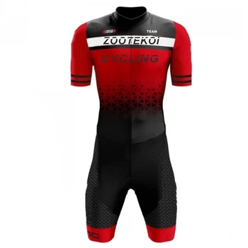 Zootekoi 2021 homens equipe de triatlo terno de ciclismo jersey de manga curta Macacão de roupas Campeão do BTT com ropa ciclismo skinsuit