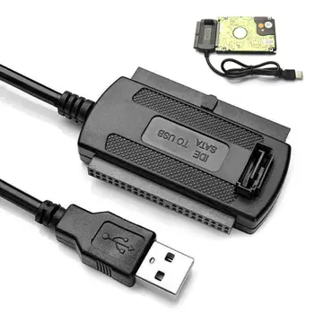 IDE SATA para USB 2.0 Adaptador Conversor De 2,5 3,5 Polegadas Unidade De disco Rígido da Caixa de Cabo de Dados