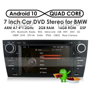 Android de 10 de som do Carro de GPS do Rádio para BMW Série 3 E90 E91 E92 E93 2006-2012 Unidade de Cabeçote de Duplo Din Multimidia RDS DSP DAB+ TPMS 4G