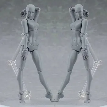 1 conjunto de 13cm Artista, Pintura Anime Figura de Esboço Desenhar Masculino Feminino Móvel do Corpo de uma Figura de Ação do Brinquedo Modelo de Desenhar Manequim