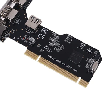 5 Porta USB2.0 PCI Hub de Controlador de Placa de Expansão de 480Mbps área de Trabalho do Conversor de Driver