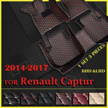 Carro tapetes para a Renault Captur 2016 2017 Personalizado auto Almofadas do pé automóvel tapete capa
