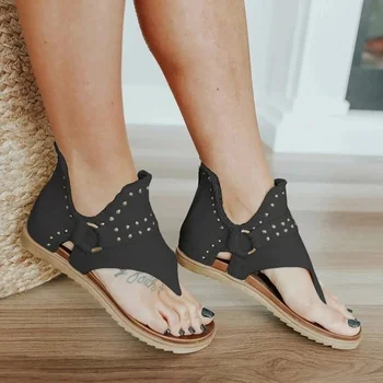 2021 vendedor de Topo - Mulheres sandálias Padrão de Leopardo Tamanho Grande Roma Sandálias das Mulheres Anti-derrapante Venda Quente Cunhas de sapatos de Verão