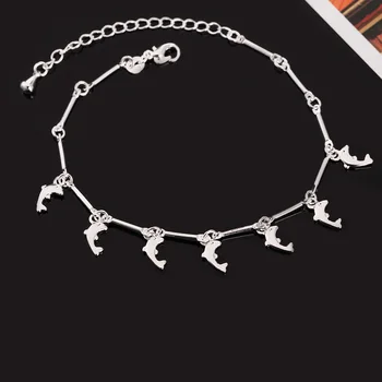 Novo chegar Linda pulseira de prata nobre dolphin senhora da cadeia de moda de Casamento bonito senhora nice mulheres pulseira jóias LH019