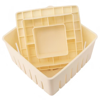 DIY Plástico Tofu Carimbador Tofu Caseiro de Moldes de Plástico Tofu Fazer o Molde de Caixa de Cozinha Ferramenta
