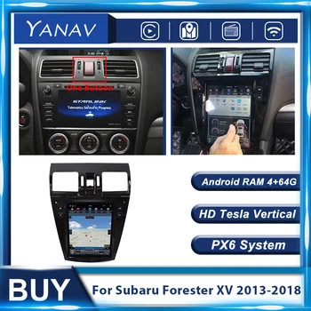 Rádio de carro GPS de Navegação de DVD, Leitor de Multimídia Para Subaru Forester XV 2013-2018 Carro Tesla Android Autoradio Estéreo Cabeça Uint