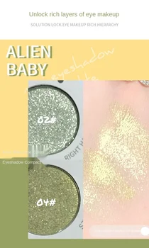 Bebê Alien 9 De Cores Eyeshadow Palette Matte Eyeshadow Facial Paleta De Maquiagem Paleta De Contorno Natural, Fácil De Cores