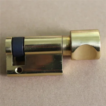 Padrão europeu de 45mm todas porta de Bronze de bloqueio de metade do cilindro empurrar único abrir o botão de bloqueio para o banheiro.