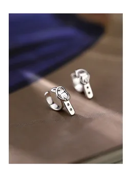 2021 Coreano Moda Coração Cinto Na Cintura De Forma Orelha Pequena Clipe Brinco Para Mulheres De Metal Cor De Prata Ear Cuff Estética Da Jóia
