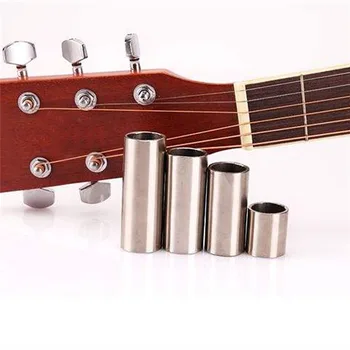 1pc em Aço Inoxidável Baquelite Guitarra de Dedo de Luva de Guitarra Deslizante Acessórios para Guitarra Comprimento de 28 51 60 70 mm
