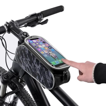 Qualidade de Ciclismo Saco de Bicicleta Tubo de Cabeça de Guidão de Telefone Celular Caso Saco Titular da Tela do Telefone Monte de Saco de Tela de Toque 2021 NOVO