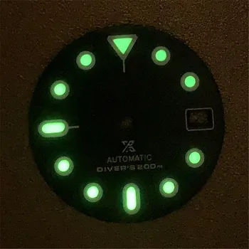 28,5 MM Verde Luminoso Mostrador do Relógio de Substituição de Discagem para NH35/NH36 Movimento do Relógio