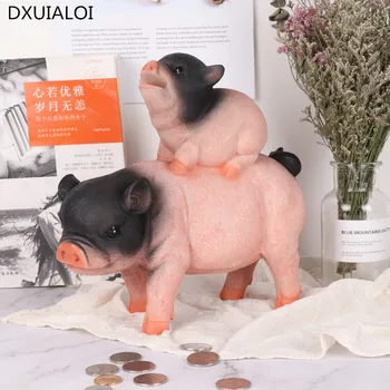 Estilo europeu criativo big pig volta porco mealheiro crianças mealheiro crianças decoração do quarto do dinheiro de caixa chrismas presente