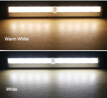 6/10 LEDs de PIR Movimento do DIODO emissor de Luz do Sensor Armário guarda-Roupa de Cama Lâmpada LED Em Gabinete Noite de Luz Para o Armário Escadas da Cozinha