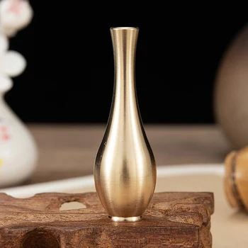 Mini Vaso De Cobre Puro Ouro De Decoração De Sala Antigo Vaso Único Vaso De Flor