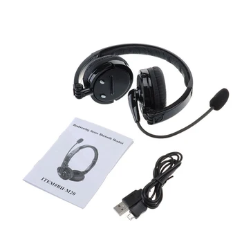 Fone de ouvido Bluetooth Com o braço Montado Microfone No Ouvido Blutooth de Cancelamento de Ruído Fones de ouvido sem Fio Headsat para o Telefone do Escritório do Skype