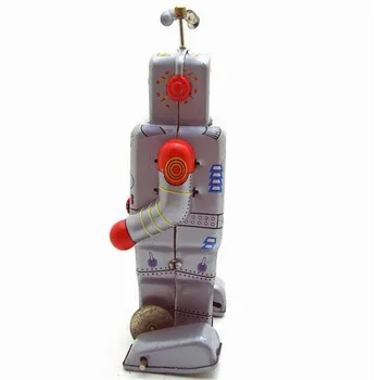 Clássico Lata de Vento de Até um Relógio de Brinquedos Robô Modelo de Wind-up Lata de Brinquedo Para Crianças, Adultos Educacional Coleta Presentes