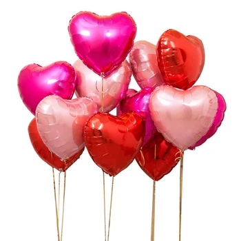 10pc Multi Ouro de Rosa do Coração a Folha de Balões de Hélio Balão de Festa de Aniversário, Decorações de Crianças de Adultos, Casamento, Festa de despedida de solteira Balões