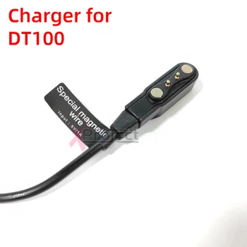 DT100 Original Magnético Cabo do carregador para smart watch DT100 smartwatch homens mulheres 2 pinos USB Carregador de Energia do Relógio do Ímã de Carregamento