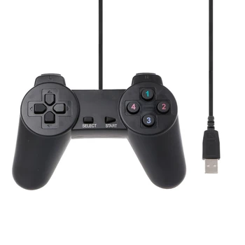 USB 2.0 Gamepad Jogos Joystick com Fio Controlador de Jogo Para Computador Portátil PC