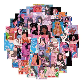 10/30/50pcs Querida Beleza Meninas Anime Adesivo Graffiti Ilustração Para o Telefone Portátil Mala de viagem Bagagem de desenhos animados Adesivo Decalque