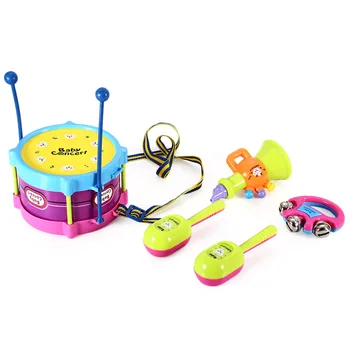 Instrumentos Musicais Brinquedos Rolo De Tambor De Areia Martelo De Música De Início De Brinquedos Educativos Para Bebês, Brinquedos, Chocalho