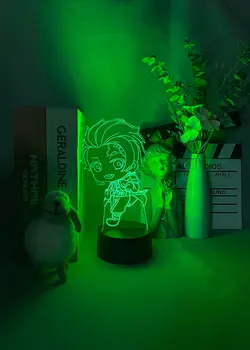 Anime Kimetsu Não Yaiba Tanjiro Kamado DIODO emissor de Luz para a Criança Quarto Decoração Mangá Cool 3D LED Lâmpada de Tabela Gadget Demon Slayer Presentes