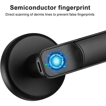 Fechadura digital Lidar com USB Recarregável Anti Roubo Smart Elétrico Biométricos Sem Entrada de Segurança com 2 Chaves de Casa Inteligente