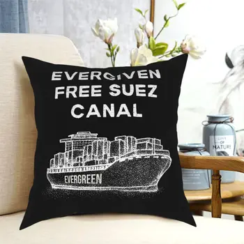 Livre do Canal de Suez Evergiven Evergreen Praça Fronha Criativas de Decoração de Almofadas Caso de Quarto de Almofada de Caso 45*45cm
