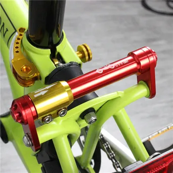 MUQZI 18 Cores de Carga Traseira Rack de Extensão da Haste Telescópica Barra de Extender & Superlight Fácil Empurrar a Roda Para a Brompton Bicicleta Dobrável