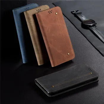 Denim Casos de Couro Para Xiaomi Redmi Nota 10 5G 10S Magnético Livro de Fechamento Flip Carteira Tampa Redmi Note10 Pro Titular do Cartão de Sacos de
