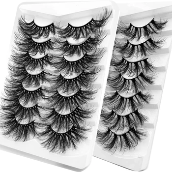 3D Fofo Vison Cílios Livre de Crueldade Cílios 25mm 7pairs Cílios pack Confuso Natural Longa e Espessa Cílios postiços Extensão