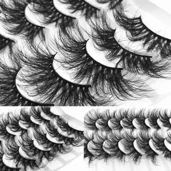 3D Fofo Vison Cílios Livre de Crueldade Cílios 25mm 7pairs Cílios pack Confuso Natural Longa e Espessa Cílios postiços Extensão