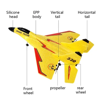 2.4 g Planador RC Drone 530 de Asa Fixa Avião Mão Jogando Espuma de Controle Remoto Elétricos ao ar livre RC Avião Brinquedos Para Meninos Crianças