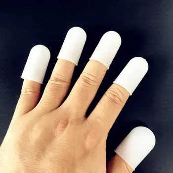 5pcs/set 1 Dedo de Silicone Protetor de Manga Tampa Anti-corte Resistente ao Calor Dedo Mangas Grande de Cozinha utensílios de Cozinha