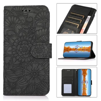 Teste Padrão De Flor Flip Walle Telefone De Couro Case Para Samsung Galaxy Note 8 9 10 20 S7 S8 S9 S10 S20 S21 Plus Ultra Lite Capa Do Livro