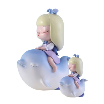 Sonho De Conto de Fadas Anime Figura de Golfinhos da Série de Bonito Kawaii Brinquedos Modelo de PVC Garagem Kit Boneca Criativo Ornamentos