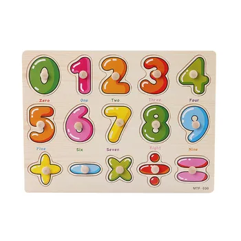 Quebra-cabeça Puzzle de Madeira Número de Lette de Quebra-cabeça Jigsaw Aprendizagem Precoce das Crianças do Bebê Educativo cabo de Madeira Brinquedos de Jogo de Tabuleiro de quebra-Cabeças FE