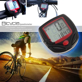 1pc Computador de Bicicleta com Display LCD Digital Impermeável de Bicicleta Hodômetro Velocímetro de Bicicleta Cronómetro Acessórios de Equitação Ferramenta